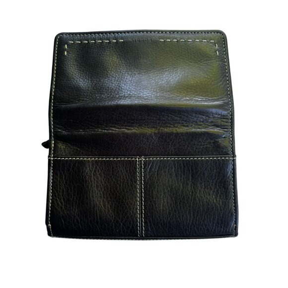 Fossil Black Leather Tri-Fold Wallet - Picture 8 of 12